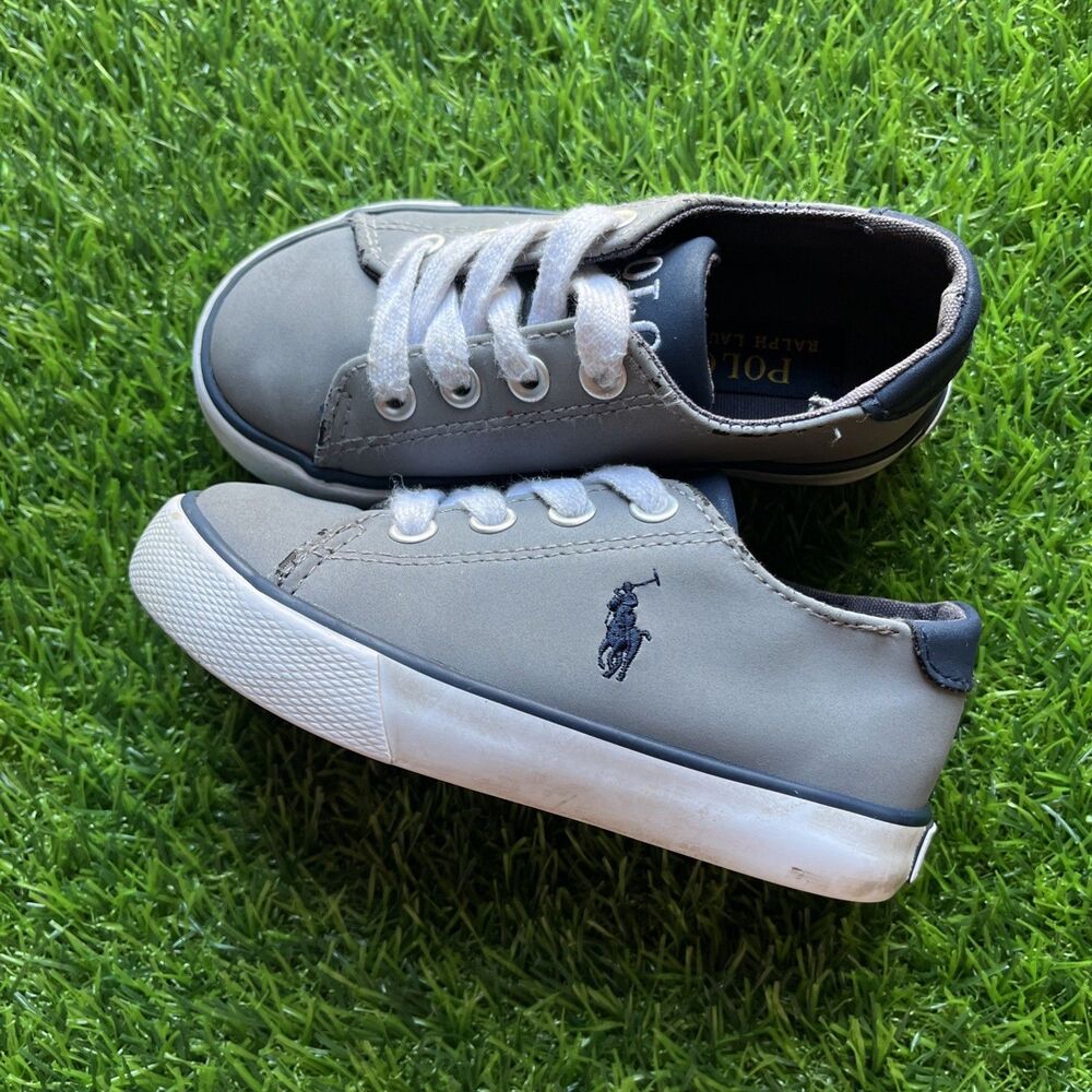 Polo Ralph Lauren Fantor III PS Gray/Blue Sneaker Toddler Boys Size 7